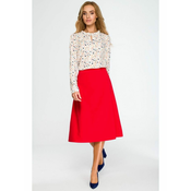 Style Žensko krilo midi Fenibeth S133 rdeča L