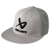 Moška kapa s ščitnikom Bauer Core Flat Brim Snapback Grey
