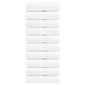 Vidaxl Premium brisače za goste SOLUND 10 kosov bele 30x50 cm 600 g/m2