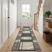 vidaXL Preproga runner LESAKA Rjava 80 x 450 cm Diamantni žamet