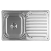 AQUALINE AQUALINE Nerezni Kvadratni Vgradni Drez z Odkapom 78x18x48 cm
