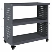 Vidaxl Vozik za orodje Antracit 75 x 35 x 73 cm Mlinjeni jeklo