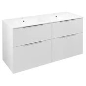 SAPHO CIRASA Elegantna Kopalniška Omarica 118,4x64x46cm, Bel Sijaj