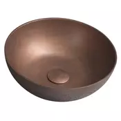 FORMIGO betonski umivalnik z zgornjim pultom, premer 39 cm, baker - Baker - 39x14 cm - Sapho - FORMIGO - 24 - Beton - Lepilo - Krog - 390 - 140 - 390 - 14