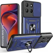 GS Oklepni ovitek za Motorola Moto G17/G17 Power/G15/G15 Power, CamShield Slide, moder