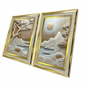 WALLXPERT Dekorativna slika u ramu (2 komada) 2P4363Kromaltinct 006