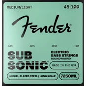 Fender Super 7250 Bass Strings 45-100 Žice za bas gitaru (Kao novo)
