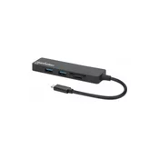 MAMHATTAN USB-C HUB 3port 164948 3.2 G1/5Gbps/CR/Crni