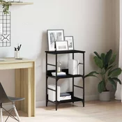 vidaXL vidaXL Knjigarna Črna Oreh 50x33x82 cm Inženirski Les in Jeklo, (22094335)
