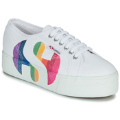 Superga  Nizke superge 2790-COTWPRINTEDLOGOGLITTER  Bela