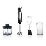 MELISSA MELISSA, Komplet potopnega mešalnika 3-v-1 600W z mini sekalnikom in inox metlico, Črna / Srebrna, (5000265204)
