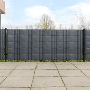 Vidaxl vidaXL Balkonske zavese, 10 kosov, antracit, 255 x 19 cm, PE ratan