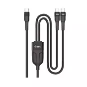 Kabel ttec - AlumiCable Duo, 100W, USB-C/USB-C, crni