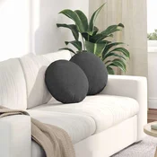 Jastucici za sjedenje 2 pcs Tamno siva O 40 cm Kordura tekstil