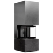 Kratki NBC/500/500/BLACK/W/Q/F/G/BA1 – Modularni kamin 8 kW z ohišjem iz sintra