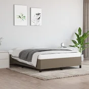 shumee vidaXL Posteljni okvir brez vzmetnice, taupe, 140x190 cm, oblazinjen s tkanino