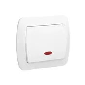 Enopolno stikalo z osvetlitvijo AW1L/11, barva Chord bela