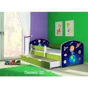 Deciji krevet ACMA II 160x80 F + dusek 6 cm GREEN22
