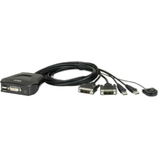 CS22D 2-Port USB DVI Cable KVM Switch with Remote Port Selector