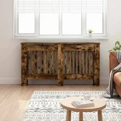vidaXL Pokrov radiatorja Dimljeni oreh 152 x 19 x 81,5 cm