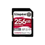 Kingston SD Card 256GB, Canvas React Plus Professional, SDXC Class10 UHS-II U3 V90 ( SDR2/256GB )