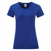 Blue Iconic womens t-shirt in combed cotton Fruit of the Loom