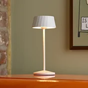 Sigor LED namizna svetilka Facetta, bela, 22 cm, kovina, CCT IP44 - Dnevna soba/jedilnica - Sodobni - Aluminij