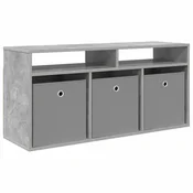 Vidaxl Nizek šalter s predalom Betonsko siva 102 x 32 x 48,5 cm