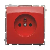 Simon Basic Enojna vtičnica z/brez (modula) 16A 250V rdeča BMGZ1.01/22