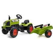 Falk Traktor za decu sa prikolicom i bagerom Claas