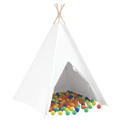 Vidaxl Teepee Šotor Drugo Bela Srednji Poliester
