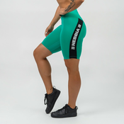 NEBBIA Ženske biciklističke kratke hlačice High Waisted ICONIC Green XS