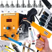Rosfix ROSFIX SET POSTAJA ZA SPAJKANJE PLASTIKE 858D – 700W, 100–500°C, 8 ŠOB, SPOJKE, MREŽE, FLUX | CE, (5000036428)