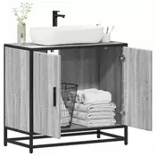 Vidaxl vidaXL Omarica za umivalnik, siva, hrast sonoma, 65x33x60 cm