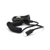Auto punjac univerzalni 2u1 (iPhone Lightning + USB slot) crni 1A