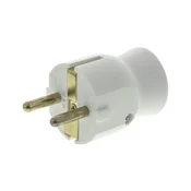 50315 RAVNI VTIČ 2-PIN - BEL LE050315
