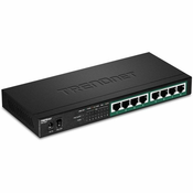 Trendnet TPE-TG84 mrežni prekidac Neupravljano Gigabit Ethernet (10/100/1000) Podrška za napajanje putem Etherneta (PoE) Crno