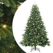 Vidaxl Umetno zložljivo božično drevo 240 cm 300 LED Toplo bela