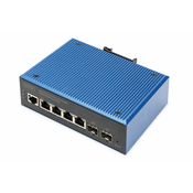 Ind. 4+2-Port L2 managed Gigabit Ethernet Switch 4 x GE RJ45 + 2 SFP Port