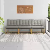 Srednja sofa za van Cvrsto drvo akacije i Textilene Bijela