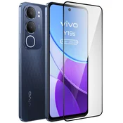 GS 3D kaljeno steklo za Vivo Y19s, črn okvir