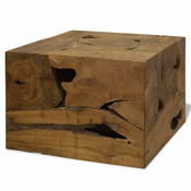 Stolic za kavu od prave tikovine 50 x 50 x 35 cm smedi