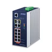 PLANET IGS-4215-8P2T2S network switch Managed L2/L4 Gigabit Ethernet (10/100/1000) Power over Ethernet (PoE) Blue, Silver