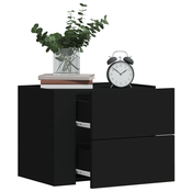 Zidni nocni ormaric crni 45 x 30 x 35 cm