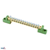 Schelinger sponka za ploščate izolatorje, 14 sponk, 63 A, 500 V, zelena BM-A18-TBJ-6X09-14P-ZI