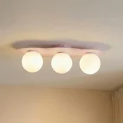 TK Lighting Stropna svetilka Cloud, roza, 3-žarnica, steklo, dolžina 51 cm, G9 - otroška soba - Mladostno bivanje - roza, bela