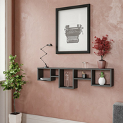 HANAH HOME Zidna polica Amanos Anthracite
