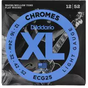 D’Addario ECG 25 Chromes Flat wound Light Žice za elektricnu gitaru 12-52