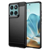 TPU gel ovitek Brushed Carbon za Motorola Edge 60/60 Fusion - črn