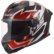 LS2 FF820 Rapid III Xtrem kaciga za motocikle s punim licem, sjajna bijelo-crno-crvena